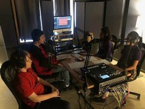 Imagine The Possibilities program students recording at AMPED studio.